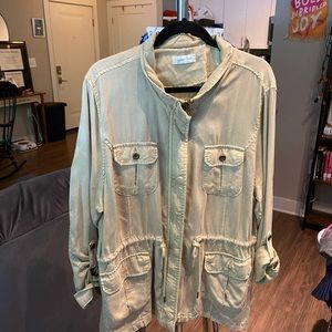 Grace and Lace Washed Tencel Cargo Jacket